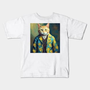 Cat Van Gogh Kids T-Shirt